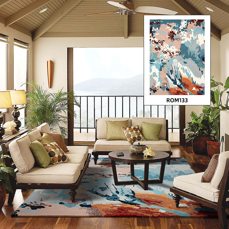 Fábrica de fuente alfombra de alta gama de sala de estar lana doméstica estudio dormitorio mantas de cama resistente a la suciedad fácil de cuidar personalizado