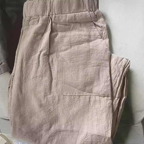 European and American Women's Casual Pants: WISH Loose Cotton-Linen Casual Pants, Comfortable Harem-Style Home Wear