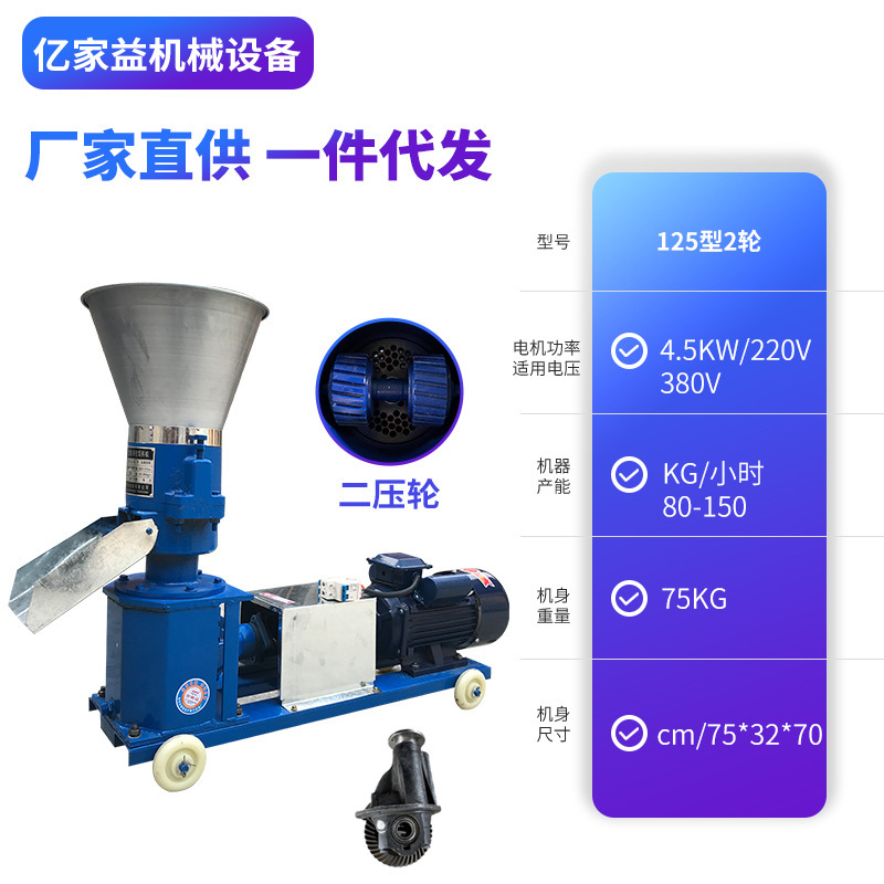 Pequeña máquina multifuncional para fabricar gránulos de alimento, máquina para fabricar granulares para el hogar, industria de cría de alimentos para pollos y patos, máquina para fabricar granulares