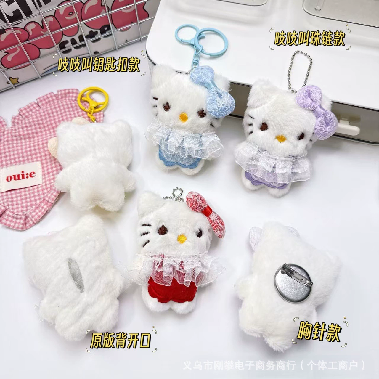 Hello Kitty, плюшевая принадлежность, кукла с аксессуарами, подвеска, котенок, ручная работа