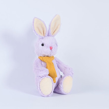 BobyBobo柔软兔子玩偶可爱戴围巾兔子毛绒玩具陪睡公仔四色可选