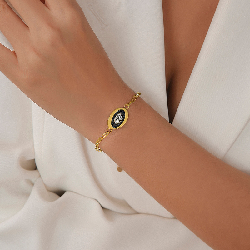 bracelet stainless steel with zircon