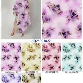 春夏印花面料 人棉活性 梭织布料厂家现货批发 长裙花布