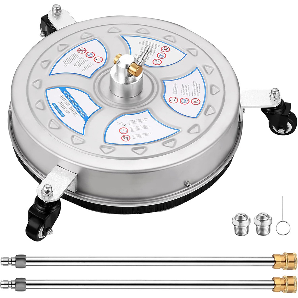 2022新款16英寸高压1/4“不锈钢洗地圆盘表面清洁器4000PSI洗地刷