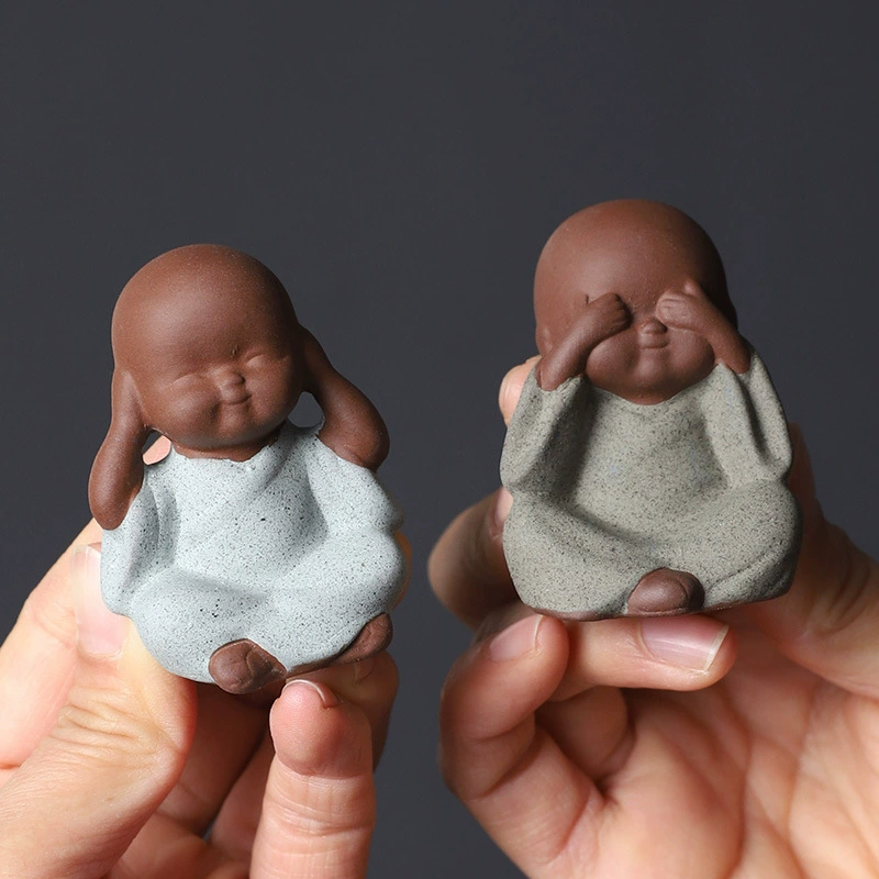 Чайные животные миниатюры Little Fourth Unrequent Monk Creative Creative Car Boutique могут поднять цветочный горшок чайный столик чайный набор чай Зен