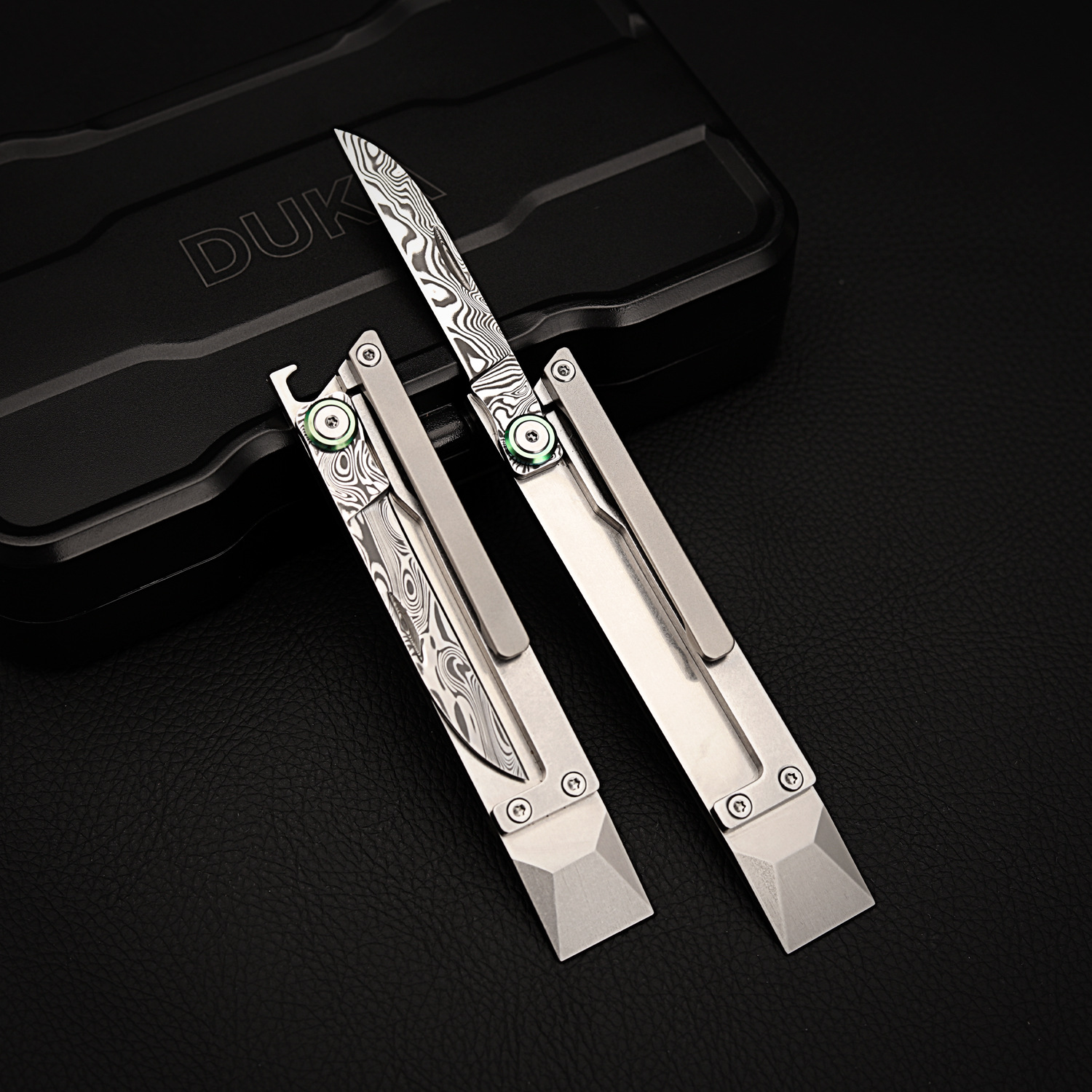 瑞粉大马士革撬棍撬棒多功能小刀粉末不锈钢高防锈EDC工具开瓶器