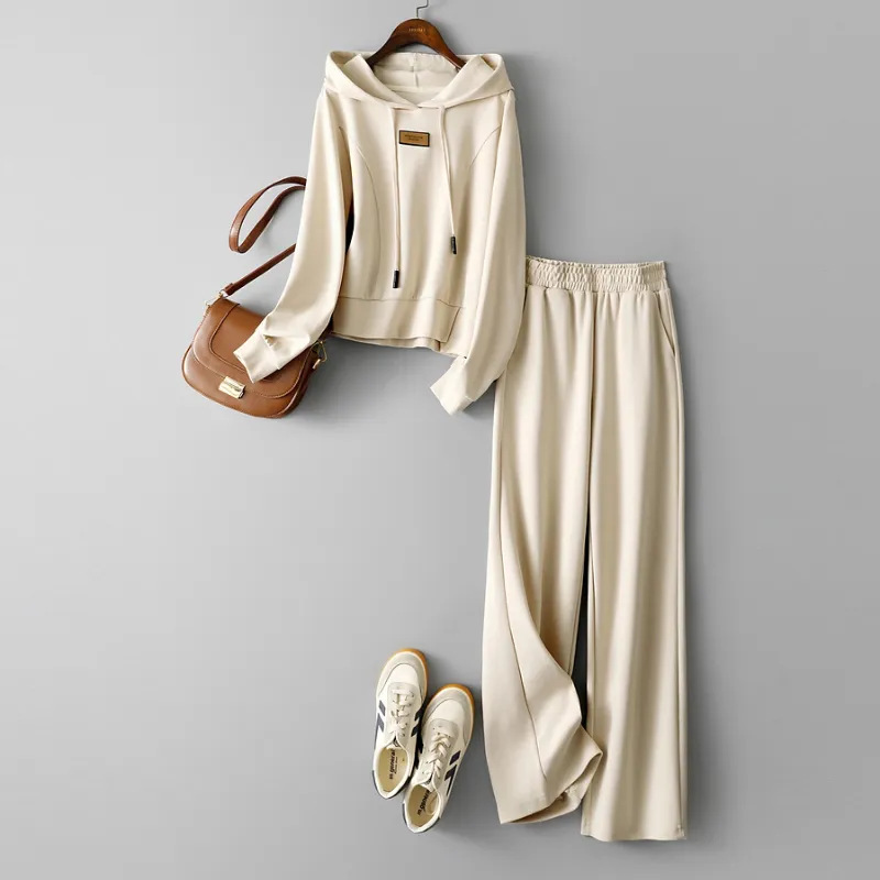 Women's Clothing Fashion casual spring sweatshirt sports pants suit women 2023 new sweatpants top two piece suit_voghion.com