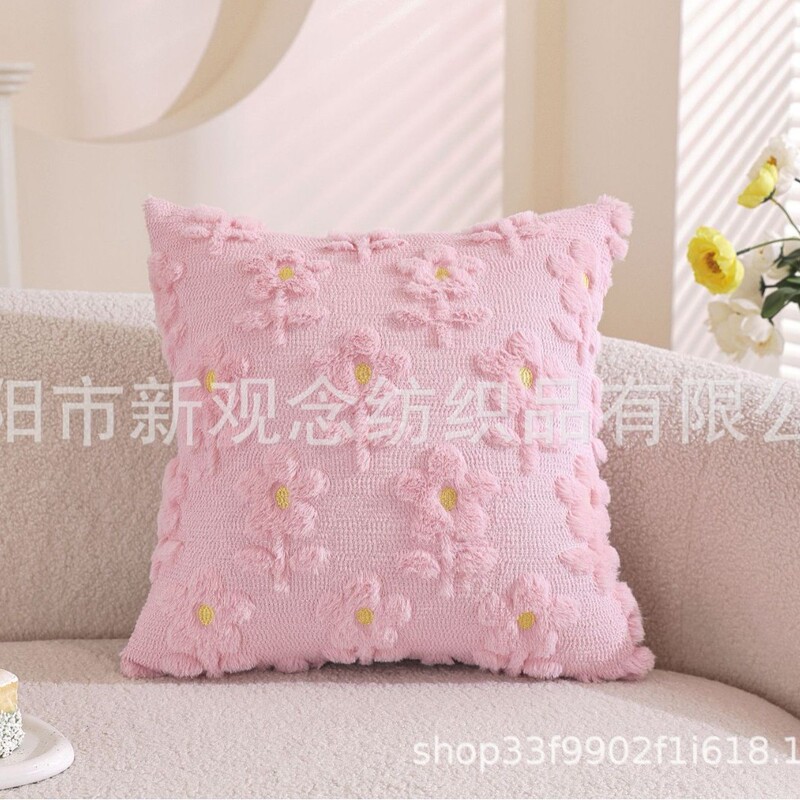 春夏の花刺繍枕カバー、豪華なキルティングソファ枕カバー、ベッドサイドクッション、クロスボーダー推奨装飾枕カバー|undefined