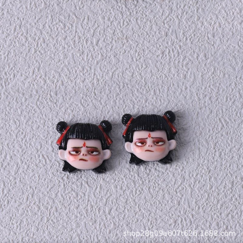漫画の奥丙と哪吒の樹脂製アクセサリー、子供用ヘアピン、ヘアクリップ、ヘアゴム、DIY手作りアクセサリー材料卸売|undefined