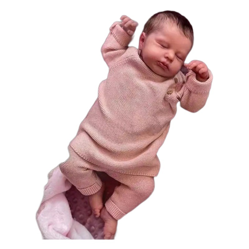 Muñeca de 19 pulgadas LOULOU muñeca de simulación bebés renacer comercio electrónico transfronterizo comercio exterior mar azul suministro