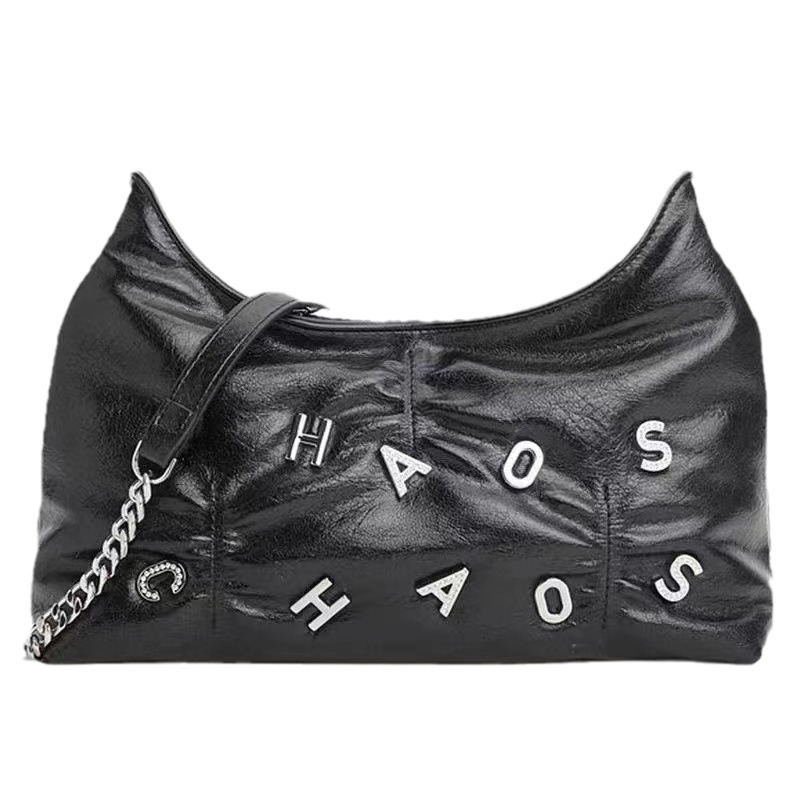 Borsa a tracolla, nuovo modello sul mercato, qualità superiore, strass con lettere testurizzate di alta qualità, superficie morbida, borsa a tracolla con catena di grande capacità._voghion.com