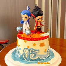 大号哪吒敖丙三太子蛋糕装饰摆件公仔儿童生日烘焙装扮卡通人偶