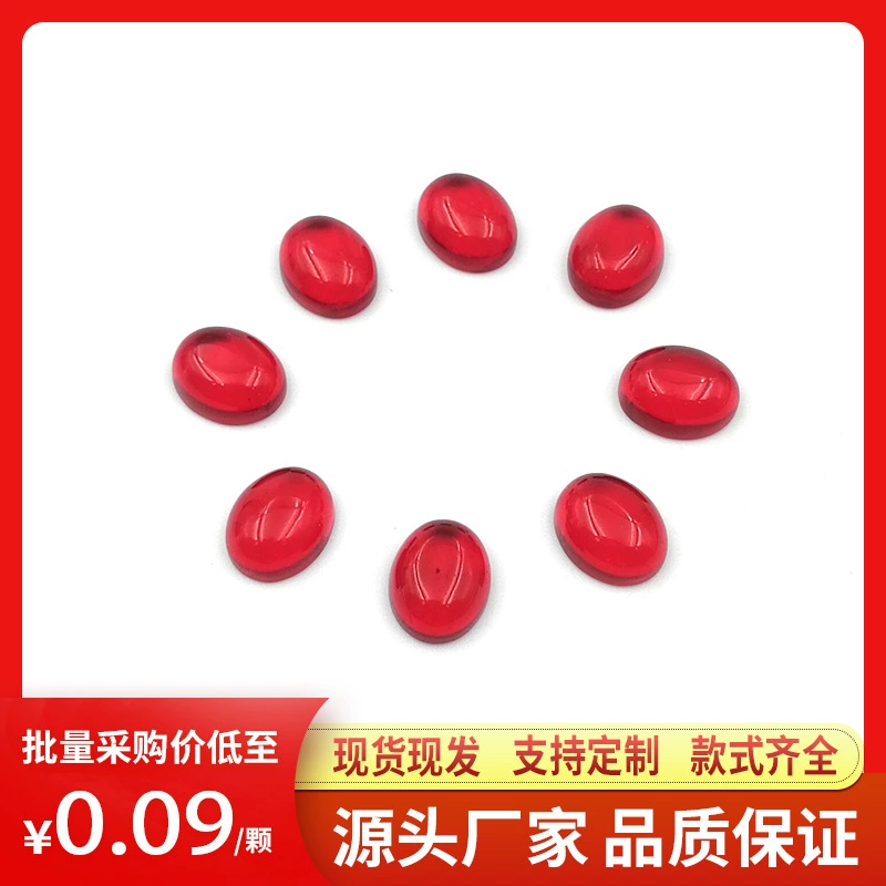 Изделия на лбу темно-красные круглые овальные стеклянные капли воды