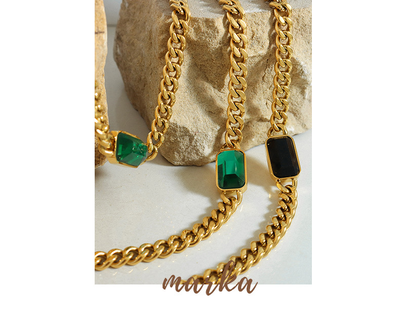 30g Weight PVD Coated Real Gold Plated 18K Gold Geometric 304 Stainless Steel Retro Waterproof Non Tarnish Bracelets Necklace