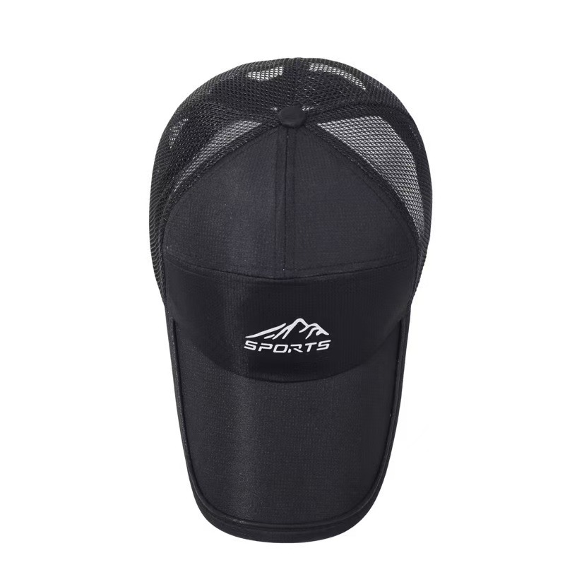 Exended Brim Quick-Dry Mesh Cap Breahable New Duckbill Unisex Oudoor Sunshade Sun Proecion Spors Running Summer_voghion.com