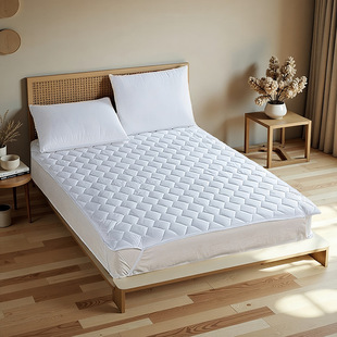 Hotel Bedding White Mattress Hotel Protective Pad Wholesale Brushed Cloth Mattress Thickeneded Bed Protective Quilt