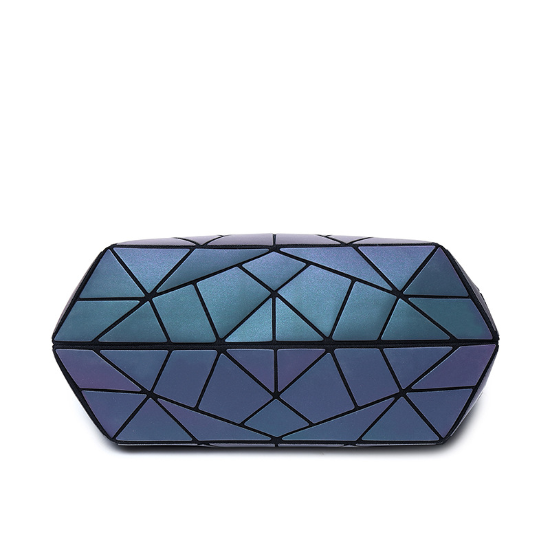 Cuciture romboidali laser Borsa a tracolla grande giapponese Bao Borsa a tracolla luminosa Borsa a secchiello_voghion.com
