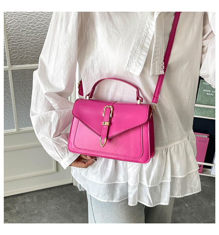 Bolso de hombro cruzado de moda con hebilla para mujer_voghion.com