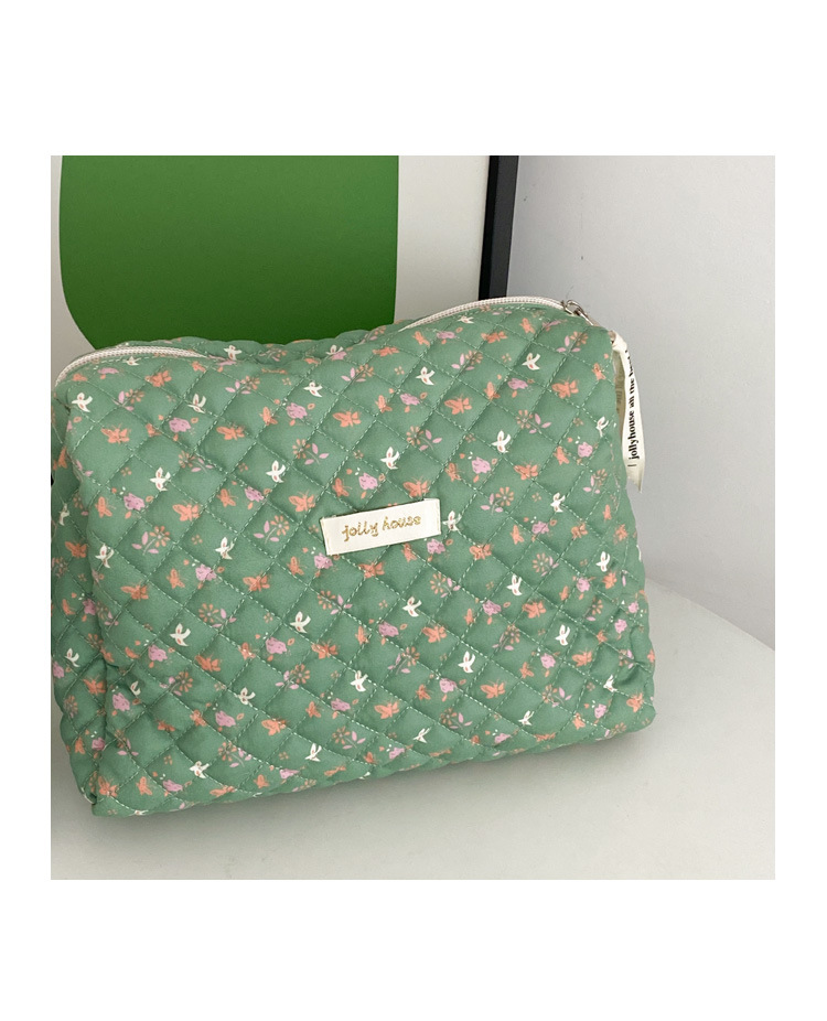 Women's Medium All Seasons Cotton Floral Fashion Square Zipper Cosmetic Bag display picture 2