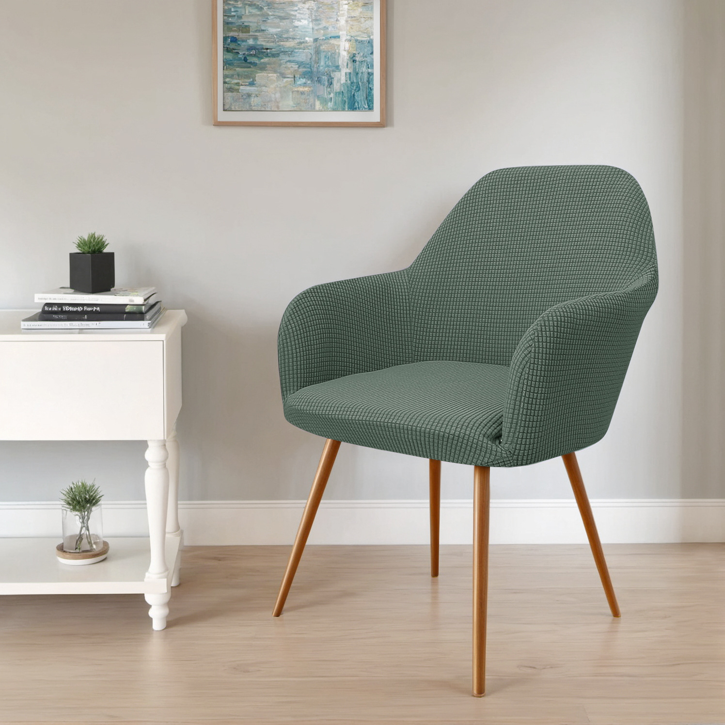 Transfronterizos sólidos elásticos agitando vello nuevo cubierta de silla arqueada polvo resistente al desgaste de alto pasamanos de maíz cubierta de silla de forma especial