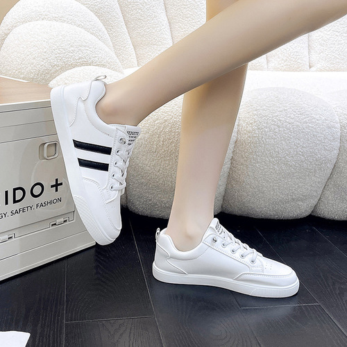  New Versatile Fashion White Shoes Spring and Autumn Women's Sports Shoes Low-top Sneakers Wholesale Dropshipping