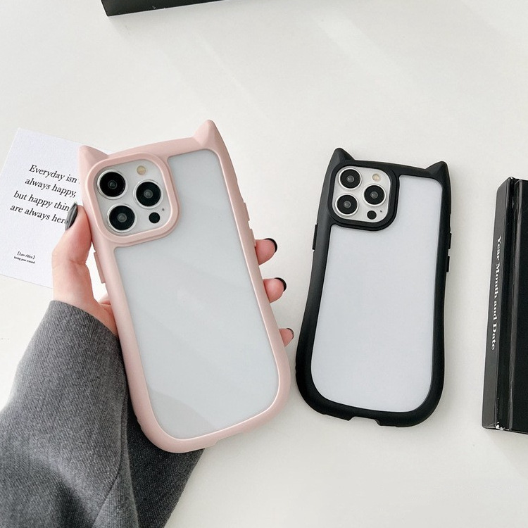 New Cat Ear Mobile Phone Case Suitable for Apple 17Promax/16 Groove Shell Glue DIY Mobile Phone Case 15Pro Female New Cat Ear Mobile Phone Case Suitable for Apple 17Promax/16 Groove Shell Glue DIY Mobile Phone Case 15Pro Female