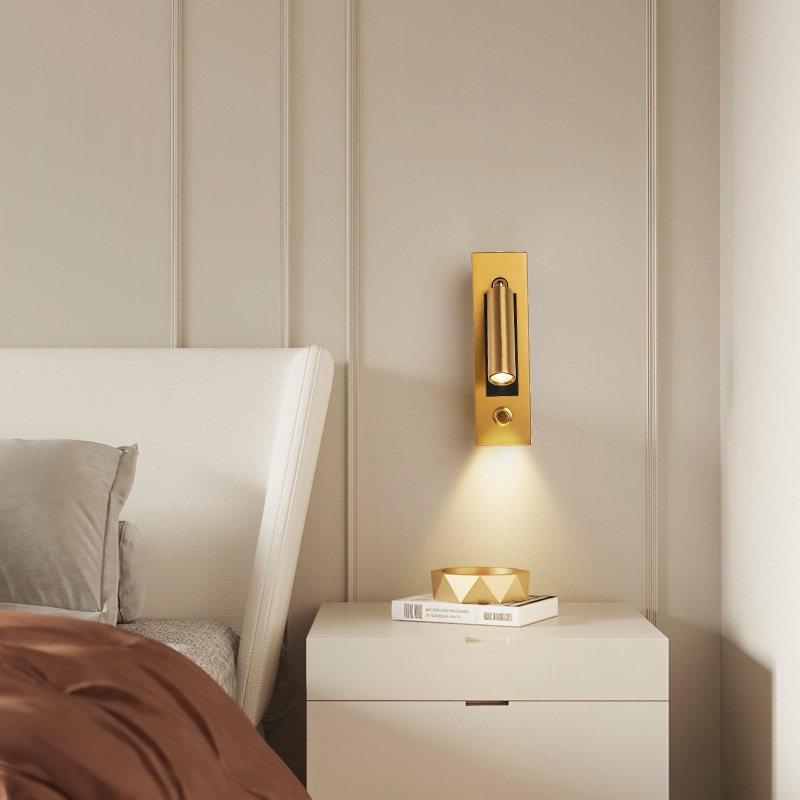 新款创意嵌入式酒店客房床头壁灯现代简约室内旋转LED卧室阅读灯
