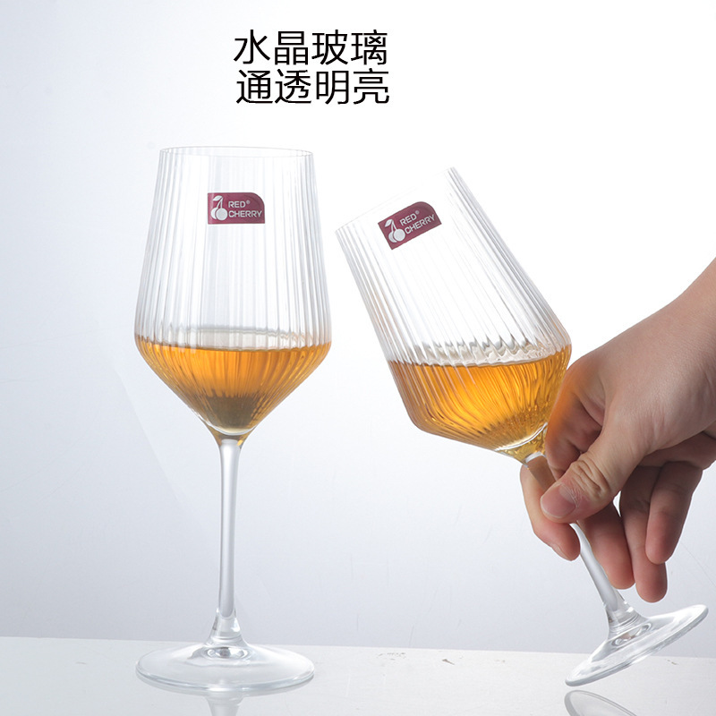 Juego de copas de vino tinto, copa de champán de cristal de alta calidad, copa de vino al por mayor, copa de alta gama de lujo ligero para el hogar