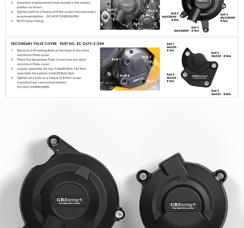 Suitable for Triumph Daytona 675R Street Triple(R) Engine Anti-Fall Protective Cover Side Cover