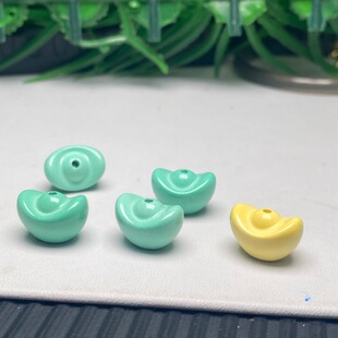 High porcelain magnesite second generation turquoise accessories silver ingot pendant beads diamond bodhi accessories DIY crafts direct sales