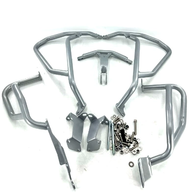 Honda Crf1100L Dtc Adv: Motorcycle bumper - upper-and-lower-guardrails-a-set-of-thickened-export-quality-painted-silver