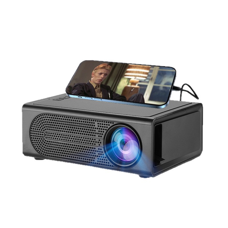 Transfronterizo M200S mini proyector portátil LED teléfono celular cine en casa teléfono celular cable compatible con pantalla 1080