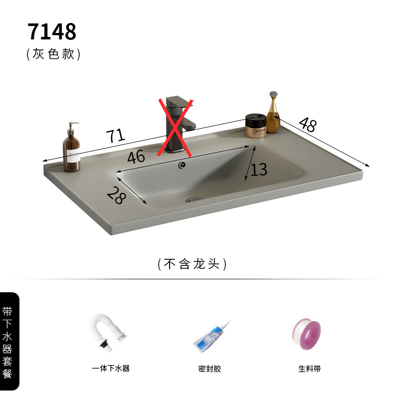 7048 lavabo de cerámica gris