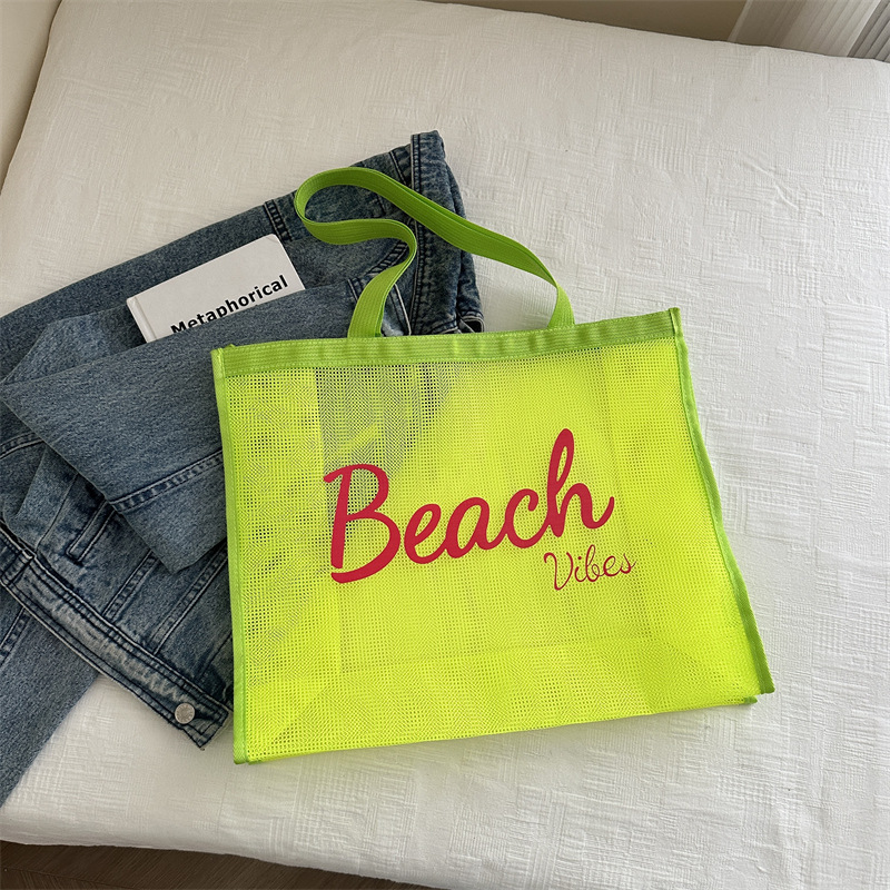 Bolsas de tela de gran capacidad bolsas de mano para salir bolsas de playa de moda natación almacenamiento de compras portátiles mujeres 2024 nuevo