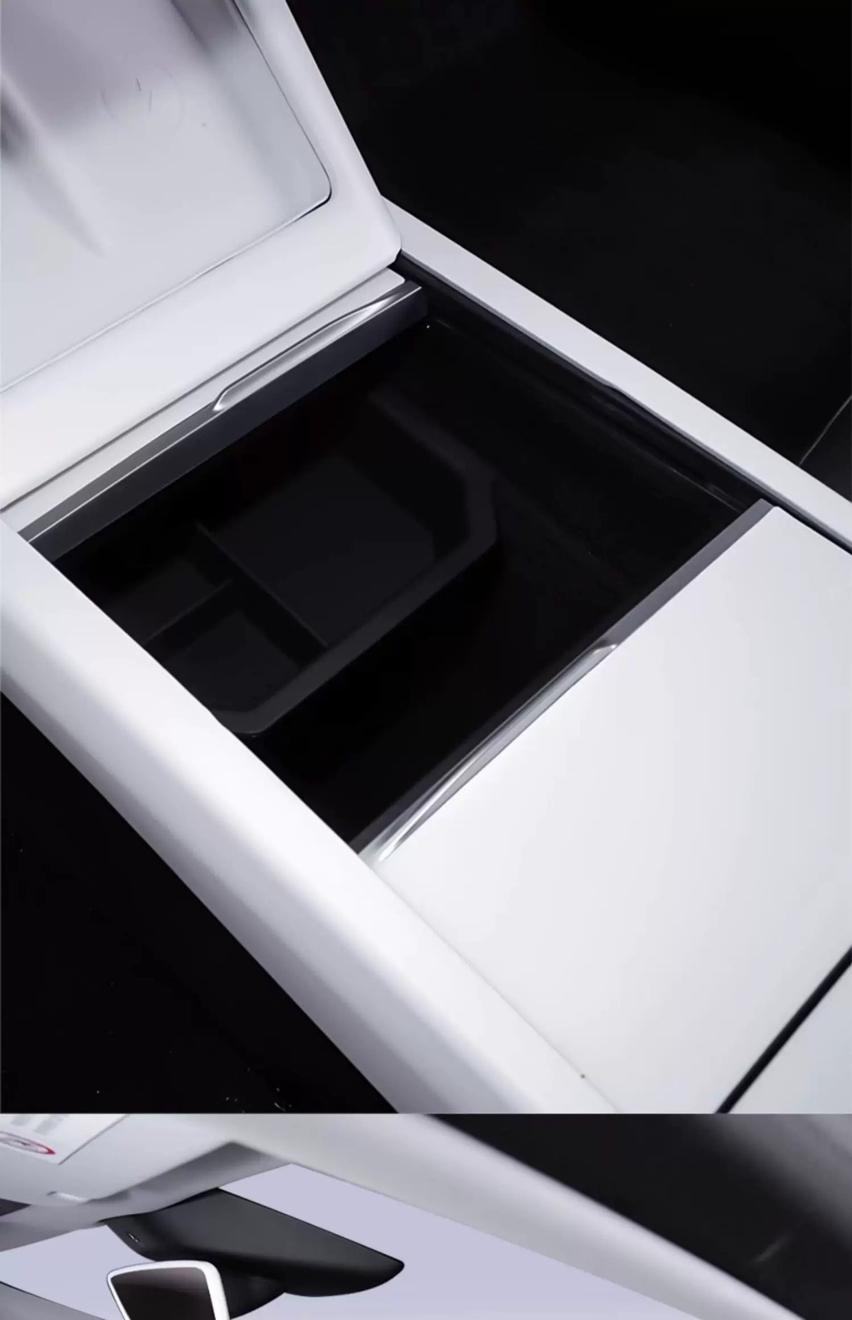 Suitable for the New Version of Model Y/3 Center Console Side Trim Interior Modification Yl Wireless Charging Decorative Carbon Fiber
