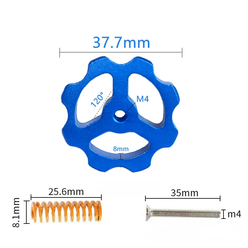 3D printer DIY accessories CR10 M4 leveling nut assembly Hot bed leveling screw spring M4 set