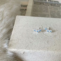海蓝绝美耳钉女2025年新款爆款轻奢耳骨钉高级感耳饰养耳洞耳环