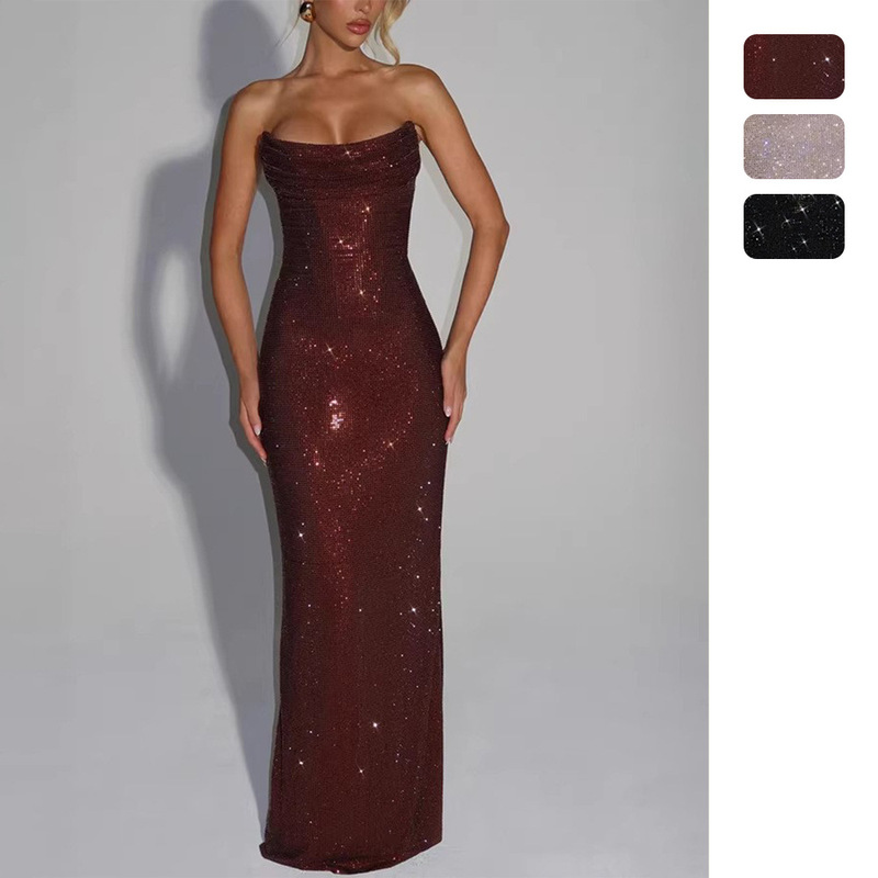 Independent Site Amazon European and American Fashion Ladylike Style Slim Fit Sleeveless Sequined Long Evening Dress 8226 Independent Site Amazon European and American Fashion Ladylike Style Slim Fit Sleeveless Sequined Long Evening Dress 8226