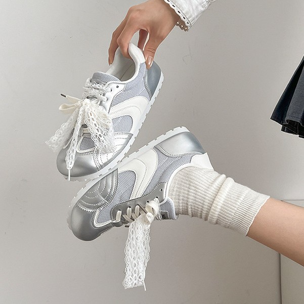 Ballet alemán zapatos de entrenamiento mujer 2025 nuevas zapatillas de deporte rosa malla transpirable verano delgado casual zapatos para correr de suela fina