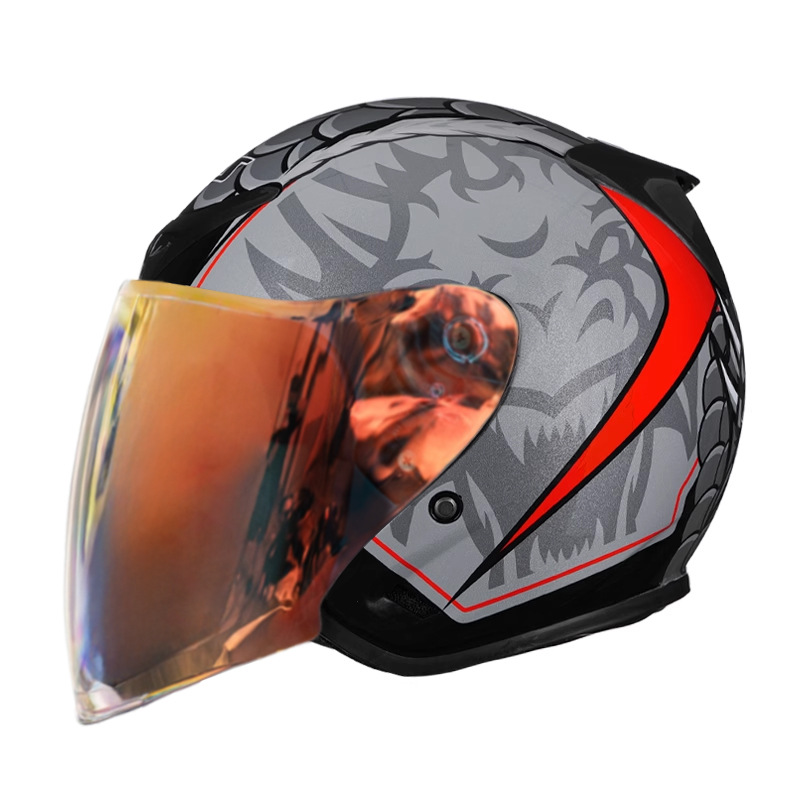 [브라이트 블랙 드래곤] + 투명 + 오로라 레드