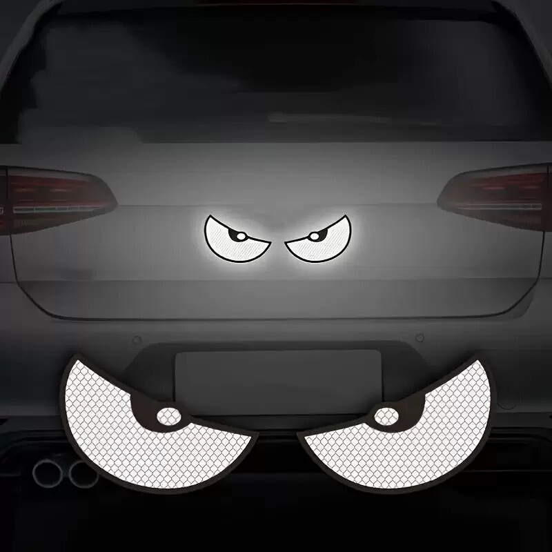 漫画反射悪魔目車ステッカー電動バイクヘルメット車警告個性創造目車ステッカー|undefined