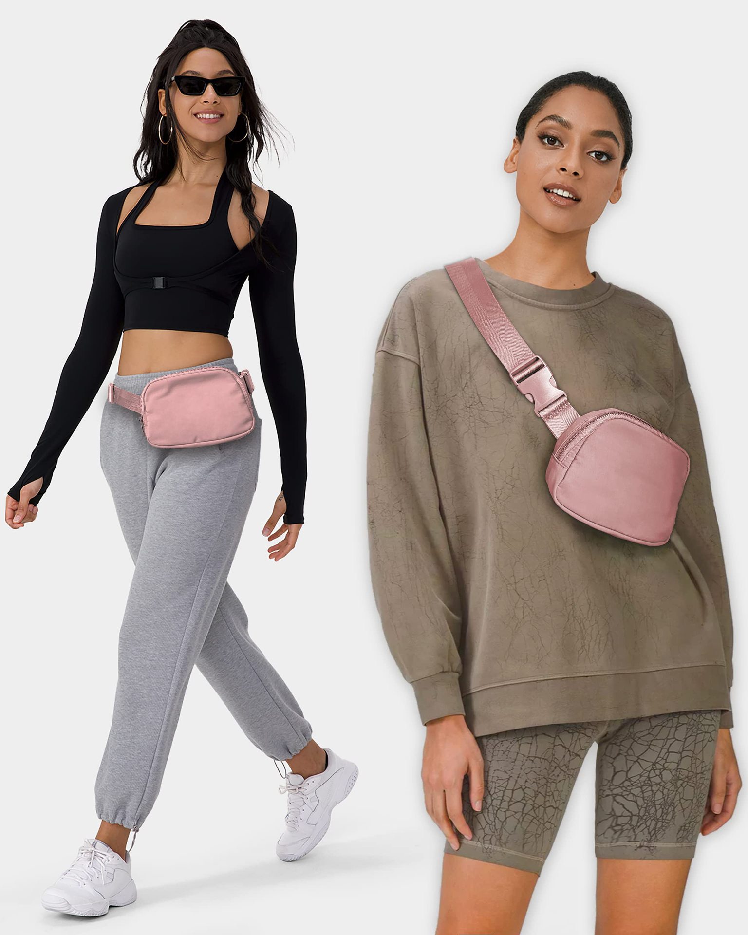 Women's with adjustable waistband, fashionable running and hiking waist bag_voghion.com