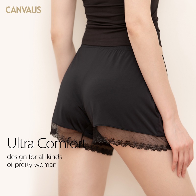 Canvaus no trace can wear butterfly knot anti-wolf insurance leggings lace sideline anti-lighting safety pants female