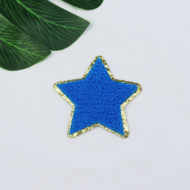 Five-pointed star towel embroidery factory multi-color five-pointed star embroidery cloth patch embroidery patch patch patch