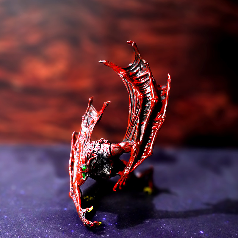 Tomahawk hombre lobo murciélago guerrero armadura guerrero pecera decoración de paisajismo acuario PVC Poseidón Rey del mar Monstruo Adornos