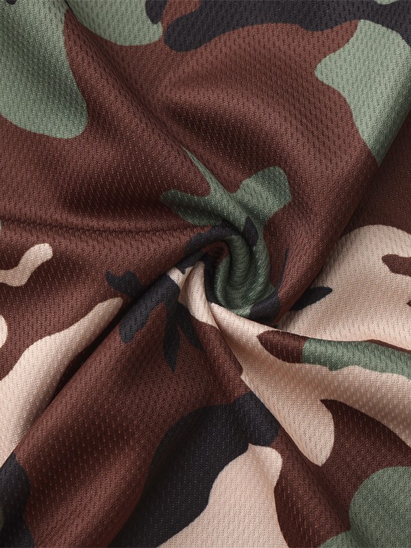 Músculos locos chalecos de camuflaje de verano hombres secado rápido y transpirable botones de cuello redondo, blusa abierta deportes transfronterizos de fitness