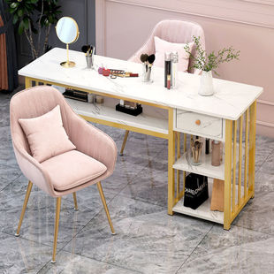 Ins Internet Famous Nail Art Table Special Price Economical Nail Art Shop Table and Chair suit Japanese Style Light Luxury Double Nail Art Table