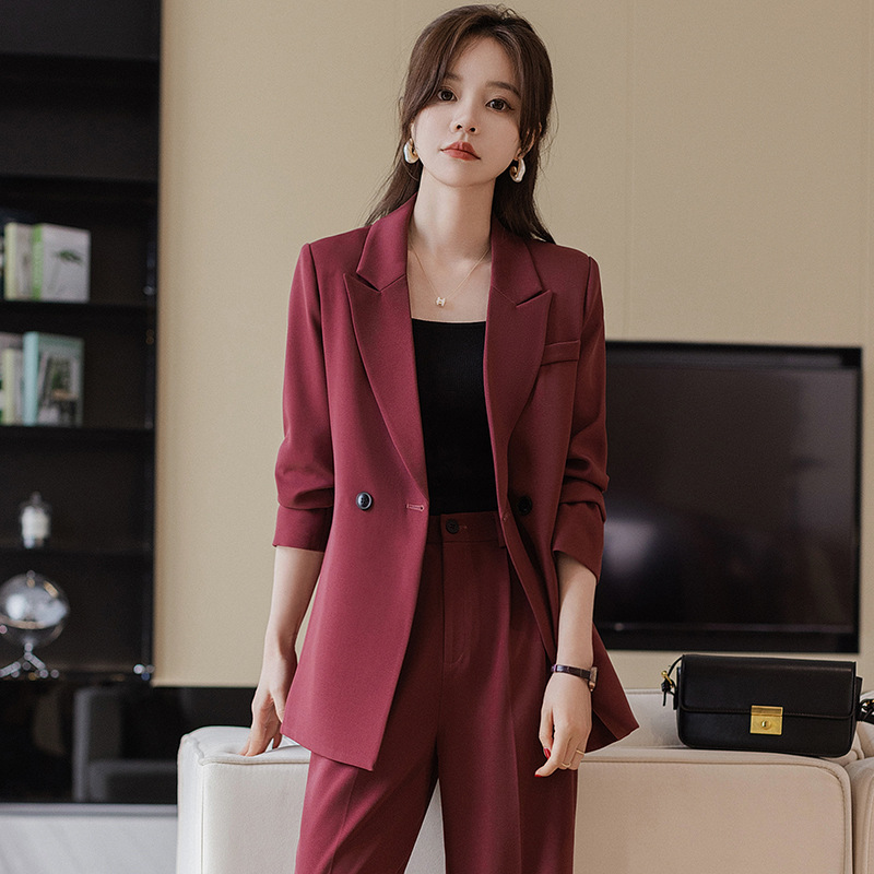 Plum color suit
