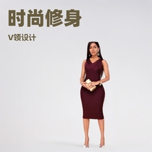 跨境新款时尚洋气外贸绿色V领修身聚会礼服绷带女士连衣裙紧身
