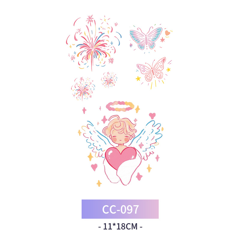 Transfronterizo en stock al por mayor de halloween colorido mariposa tatuaje pegatinas simulación sangrienta cicatriz pegatinas divertidas pegatinas impermeables